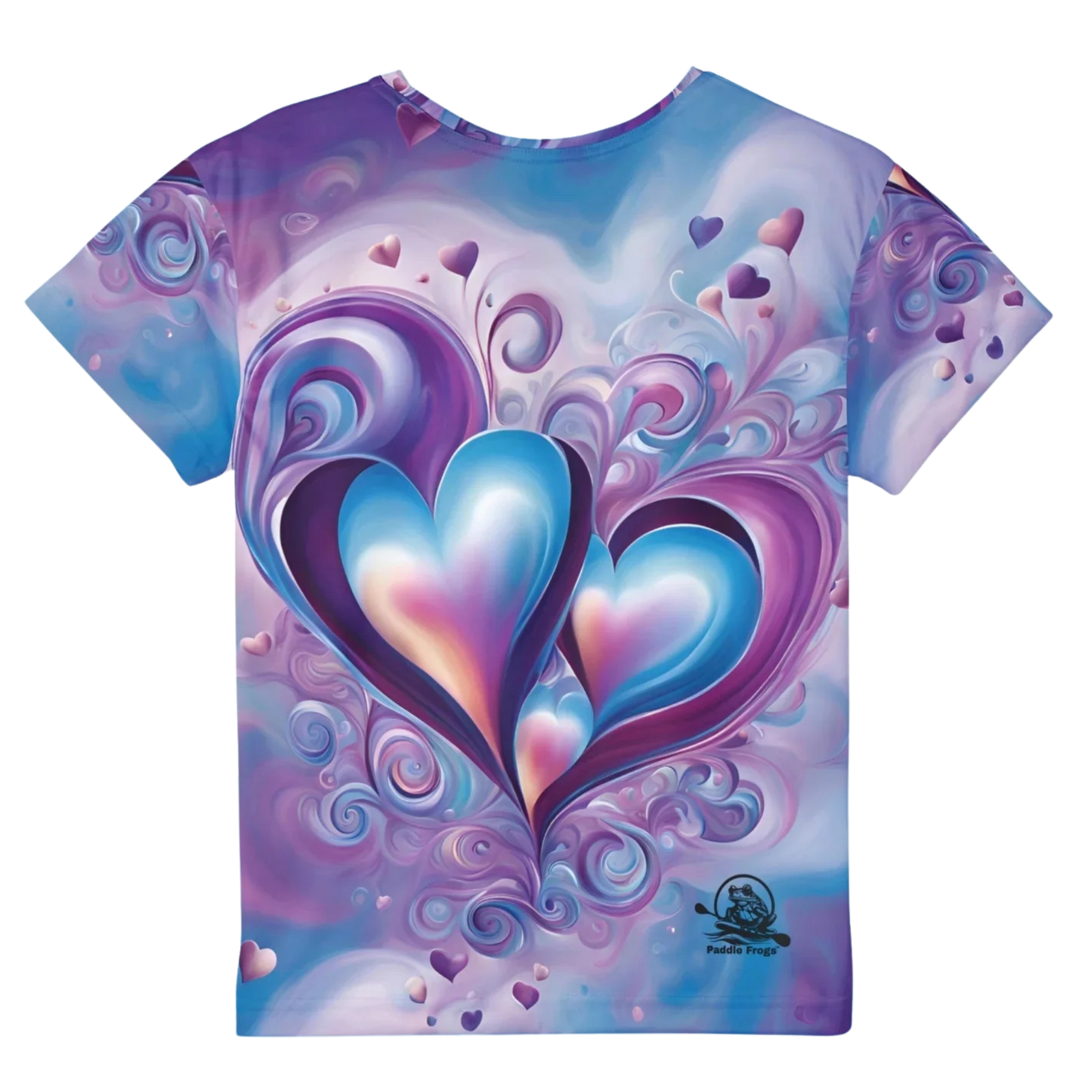 Blue n' Purple Hearts | Kids Sports Shirt