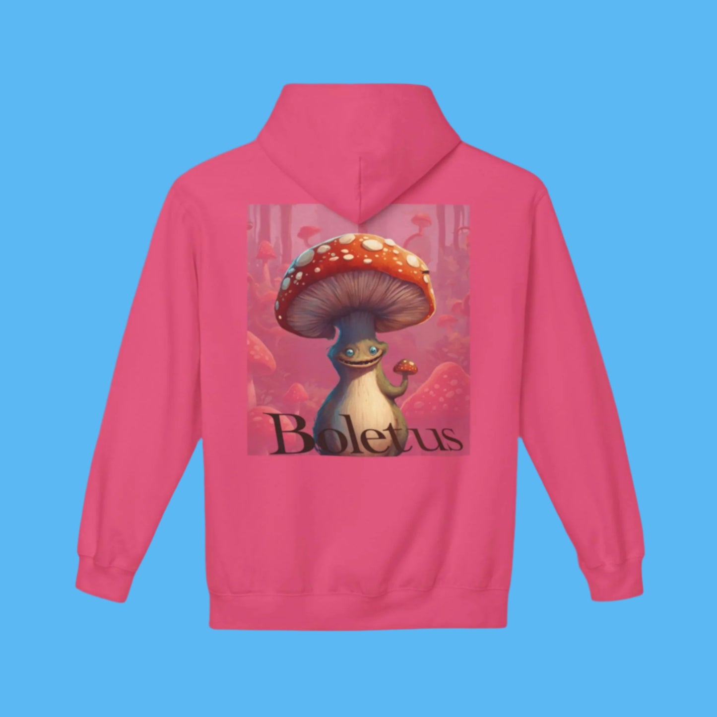 Boletus Bright Pink Hoodie by Paddle Frogs the one and only Boletus that you've grown to love and now in Bright PINK for ladies