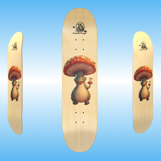 Boletus | Professional skateboard deck by Paddle Frogs three 3 curve angle shot image center straight