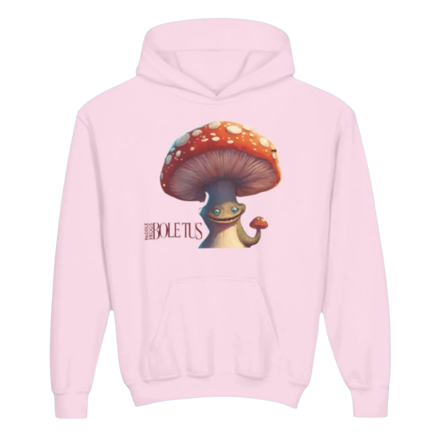 Boletus | Youth Hoodie Jacket | Paddle Frogs™  Light Pink