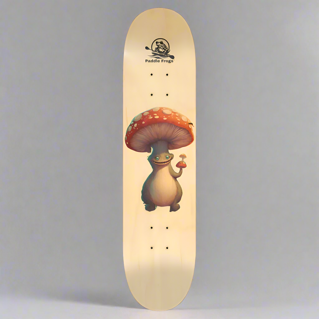 Boletus the one and only. Seven Layer Maple popsicle shape skateboard deck by Paddle Frogs. Ride Boletus and live your adventure with quality Decks with pop 