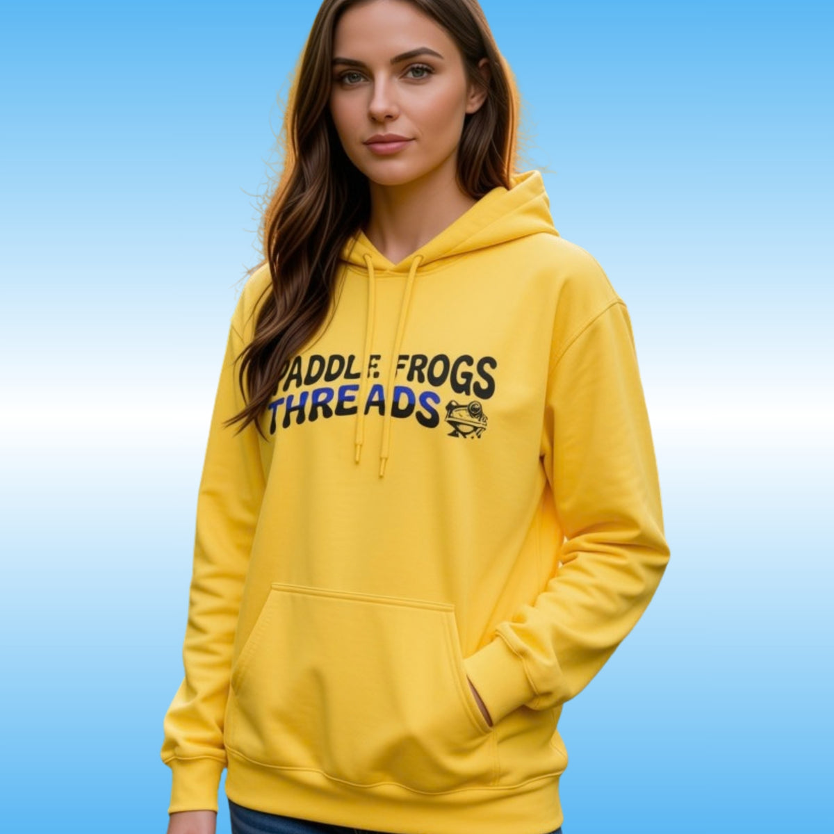 Paddle Frogs Threads Unisex Fleece Pullover Hoodie