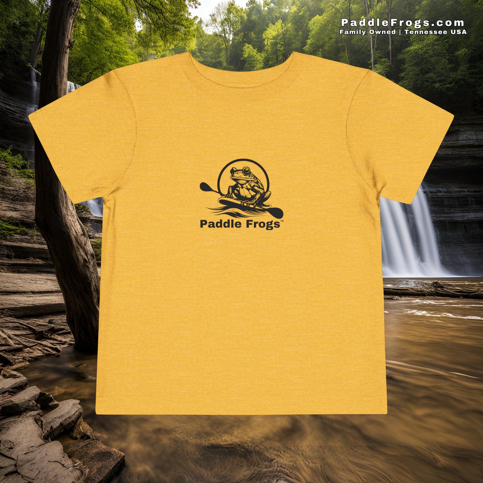 Bright Yellow - kids youth unisex Tee, comfortable outdoor T-Shirt for nature lovers and paddle sports lovers