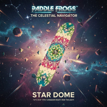 Celestial Navigator: Star Dome 7.5 popsicle skateboard deck Ride the Light