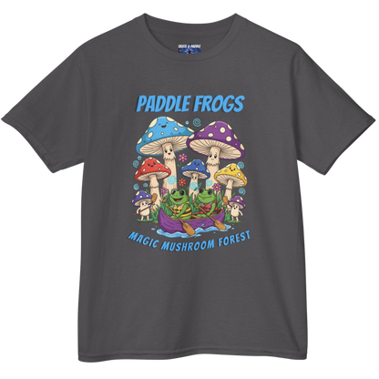 Charcoal Gray | Magic Mushroom Forest Youth Tee - Paddle Frogs™ Kids