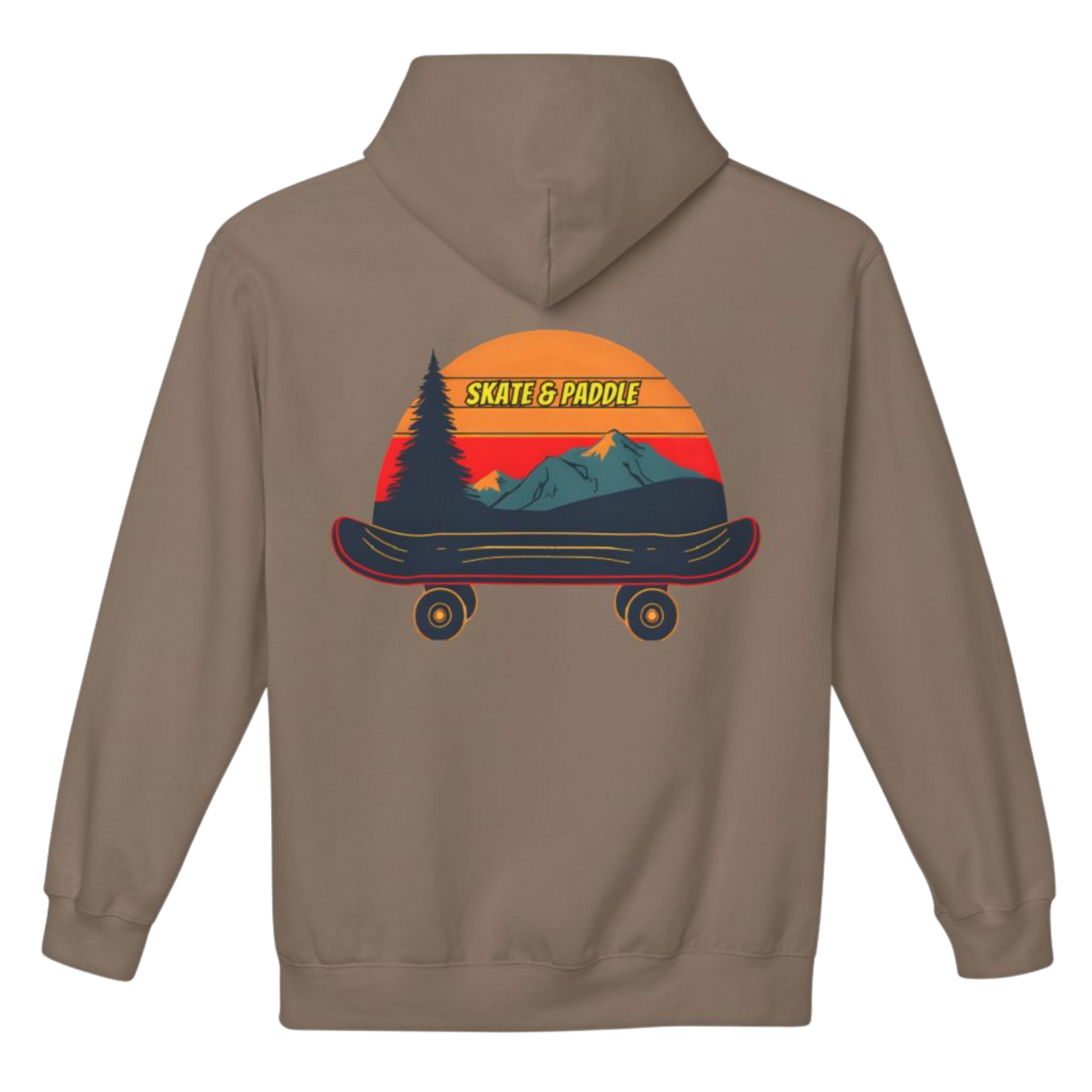 Chill Mountain Skater | Skate & Paddle Paddle Frogs Outdoor Gear | Brown Savana color on a transparent background