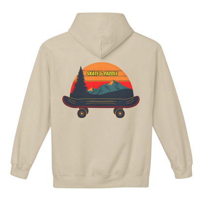 Chill Mountain Skater | Skate & Paddle Paddle Frogs Outdoor Gear - Sand color on a transparent background