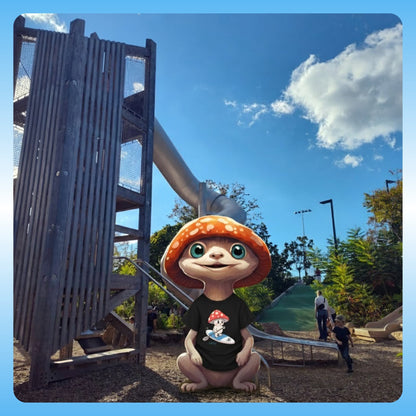 Chip the Chipmunk - Shiro & the Divine Escape T-shirt (4 colors) Paddle Frogs™ Kids Mushroom Forest adventures in West Knoxville, Tennessee