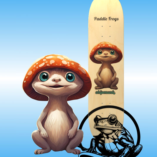 Chipmunk - Paddle Frogs - skateboard - Frog Face and Chip