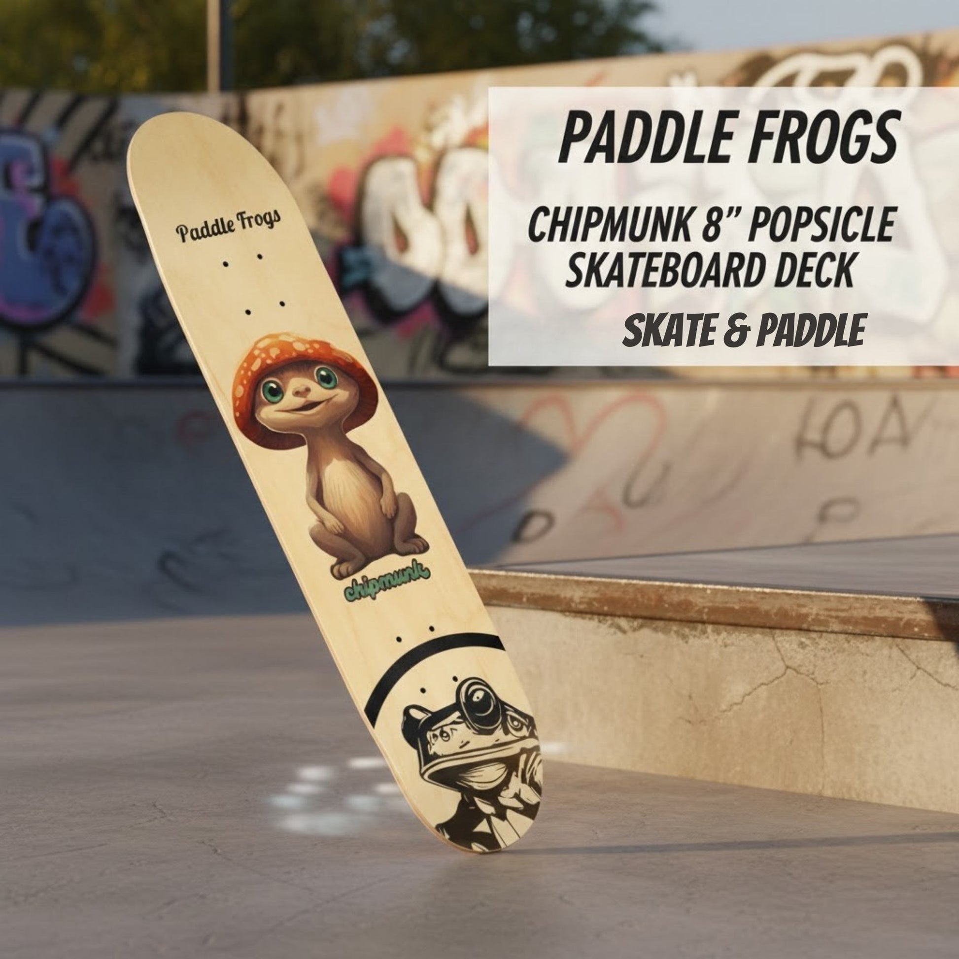 Chipmunk 8.0 skateboard deck by Paddle Frogs pro skate shop