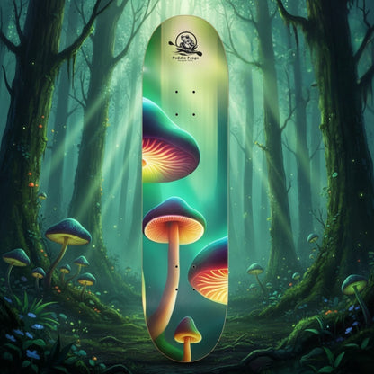Magic Mushroom Forest 8.5 skateboard deck by Paddle Frogs pro skate shop