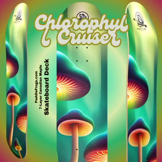 Chlorophyll Cruiser Popsicle Skateboard Deck Mushroom Sunshine seven layer Canadian maple made in USA