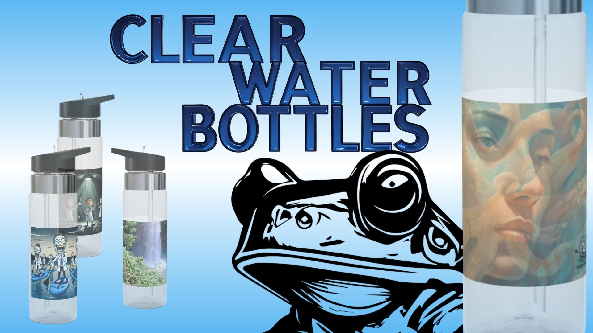 Load video: Clear Water Bottles | Perfect for Back to School and all of your adventures