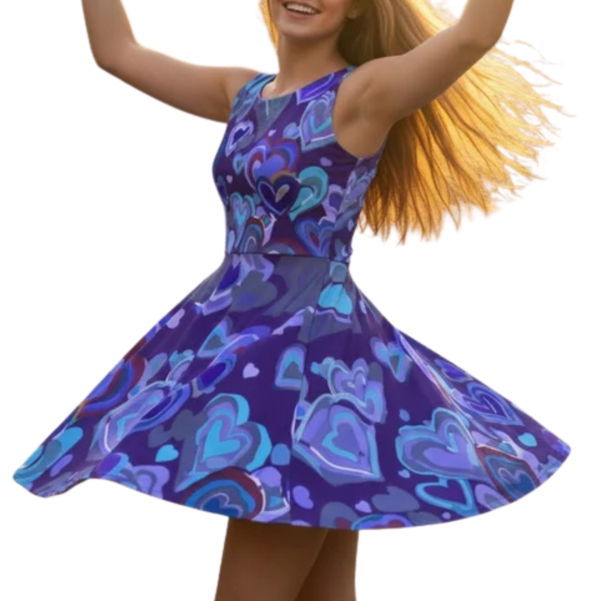 Dancing Heart Longboard Dress | Paddle Frogs™ Outdoor Gear - transparent background