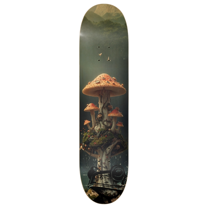 Deep in Magic Mushroom Forest 8 inch popsicle skateboard deck Paddle Frogs™