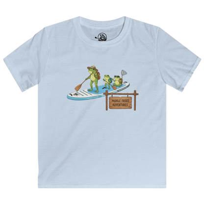 Divine Escape  Adventure Tee - Paddle Frogs™ Kids light blue on a transparent background