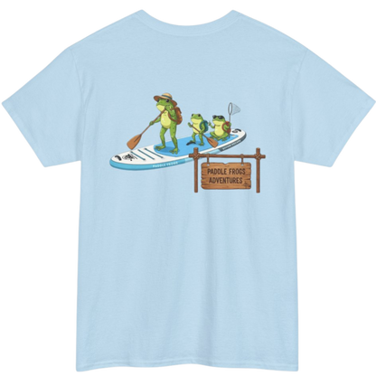 Divine Escape Paddle Frogs Adventure Tee - Light Blue T-Shirt  on a transparent background