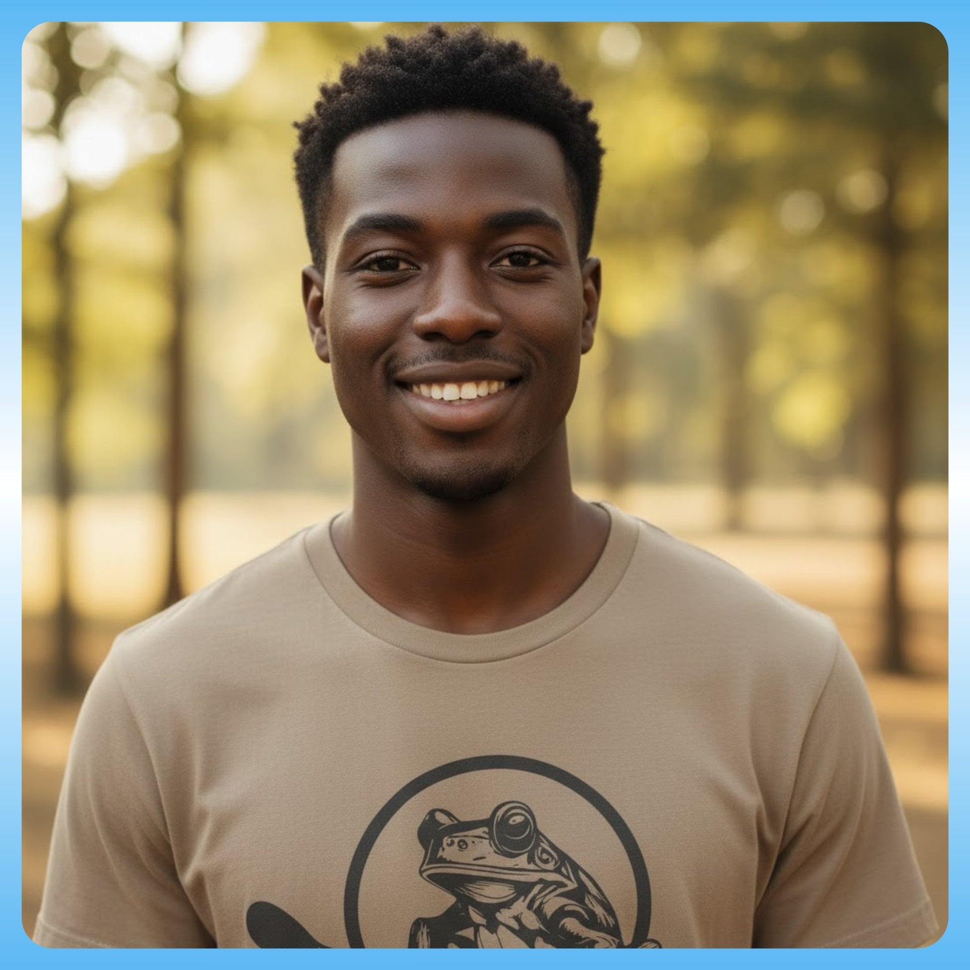 Earthy Tee | Soft style 100% Cotton  T-Shirt - Paddle Frogs - Faded Brown