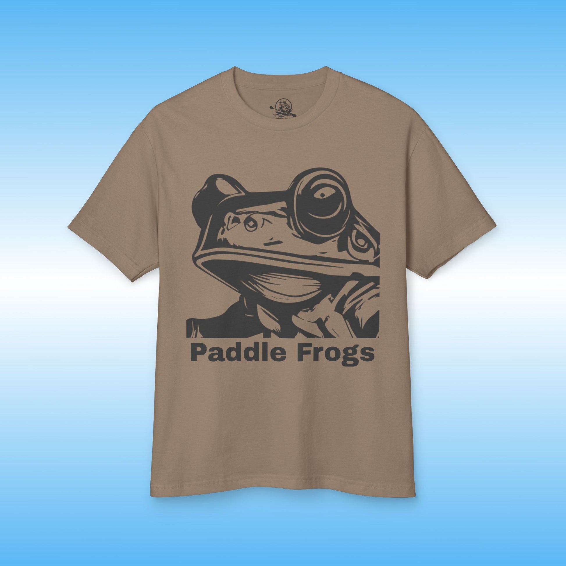 Faded Brown Olive Chaos vs Sea Queen T-shirt | Paddle Frogs Skater and paddle boarder shirt