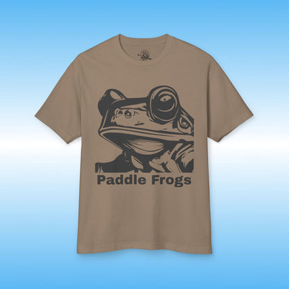 Faded Brown Olive Chaos vs Sea Queen T-shirt | Paddle Frogs Skater and paddle boarder shirt