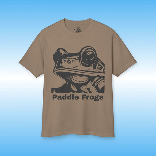Faded Brown Olive Chaos vs Sea Queen T-shirt | Paddle Frogs Skater and paddle boarder shirt