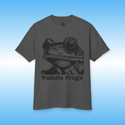 Faded black Olive Chaos vs Sea Queen T-shirt | Paddle Frogs Skater and paddle boarder shirt