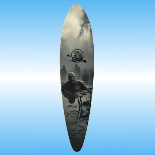 Florida Nightmare pintail longboard skateboard deck by Paddle Frogs skate shop | artwork 