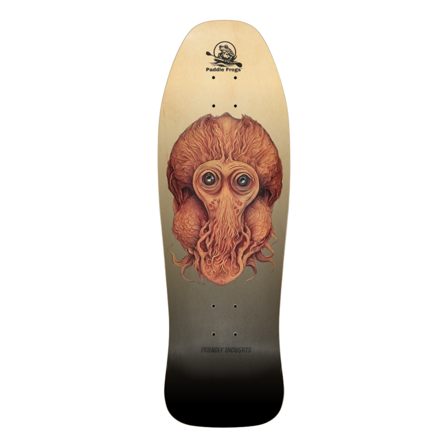 Friendly Thoughts Old School 9.5" deck. 7-ply Canadian Maple  By Paddle Frogs™.
