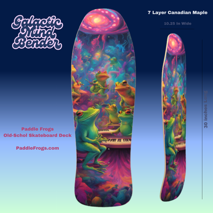 Galactic Mind Bender Old School Skateboard Deck Paddle Frogs