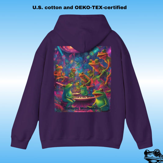 Galactic Mindbender Hoodie - Unisex 50/50 Blend - U.S. Cotton and OEKO-TEX-Certified Purple Hooded Jacket