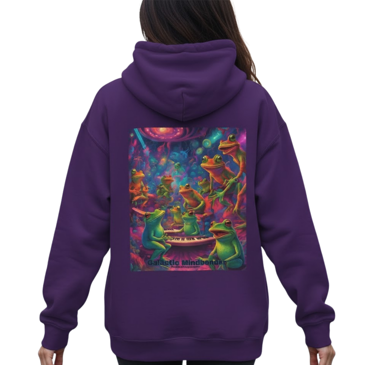 Galactic Mindbender Hoodie purple on a transparent background