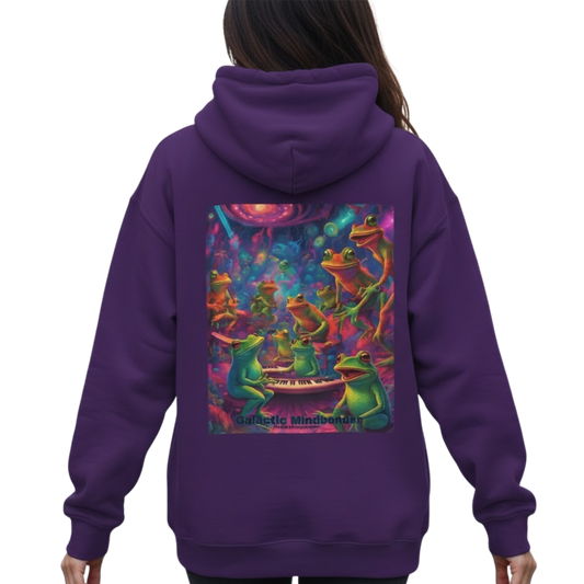 Galactic Mindbender Hoodie purple on a transparent background