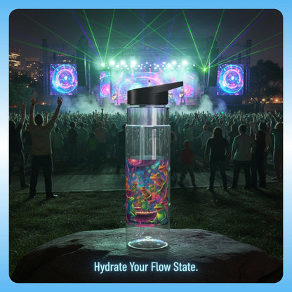 Galactic Mindbender Water Bottle | 20oz Crystal Clear Plastic | Frog Band Theme