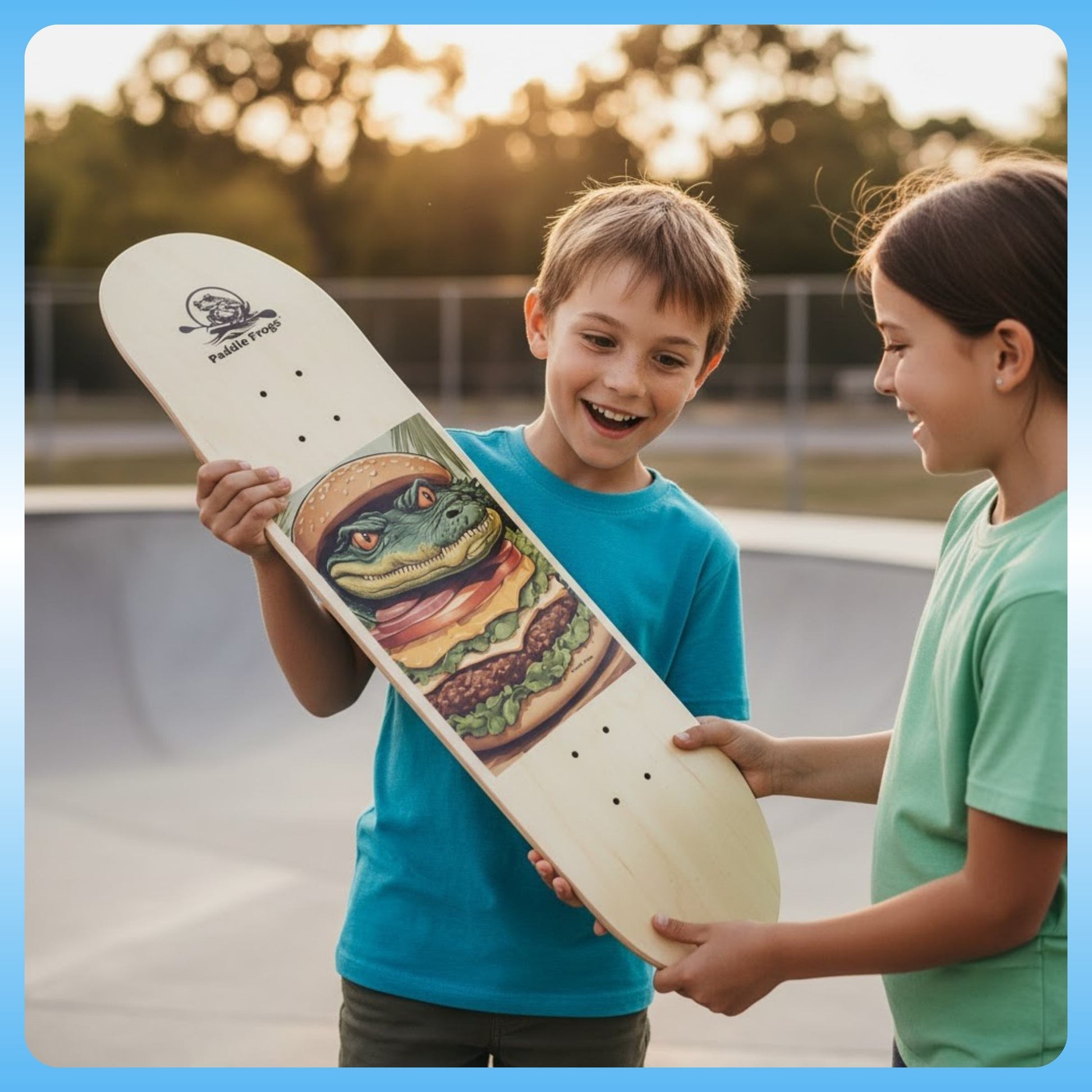 Gator Burger (A Bite of Trouble) 8.25 | Paddle Frogs kids with a new skateboard deck