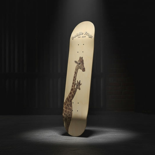 Giraffe 8.0 Paddle Frogs™ Popsicle Stick skateboard deck Knoxville Zoo Tennessee mom and baby animals and creature