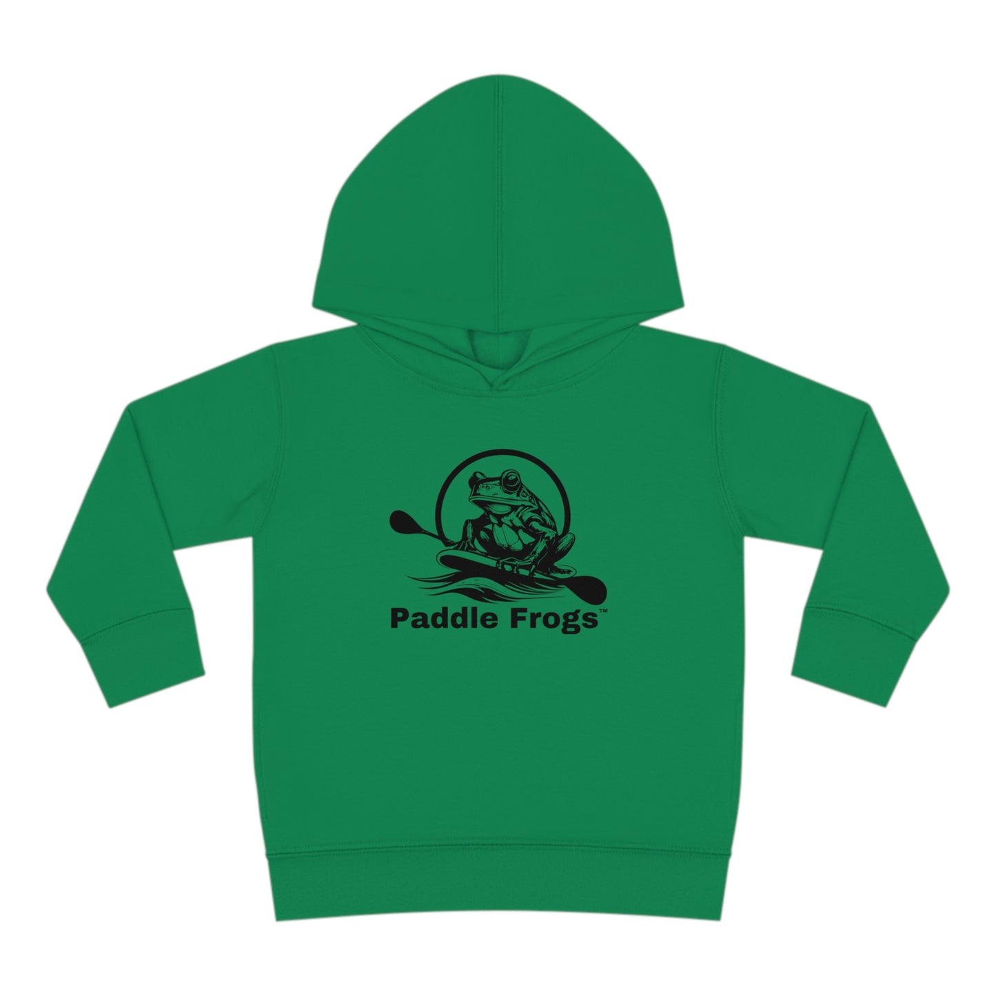 Green Hoodie Paddle Frogs Kids (Youth), Kangaroo Pocket Hooded Jacket Coat 