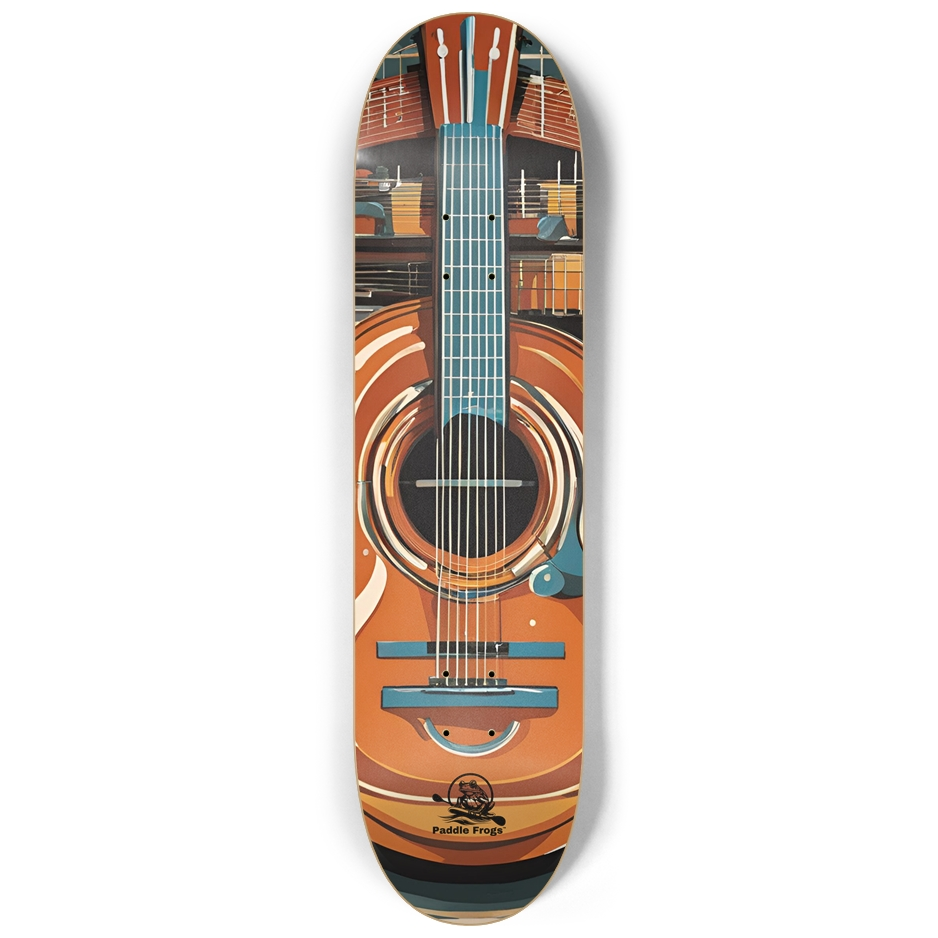 Guitar Stadium popsicle cruiser skateboard deck