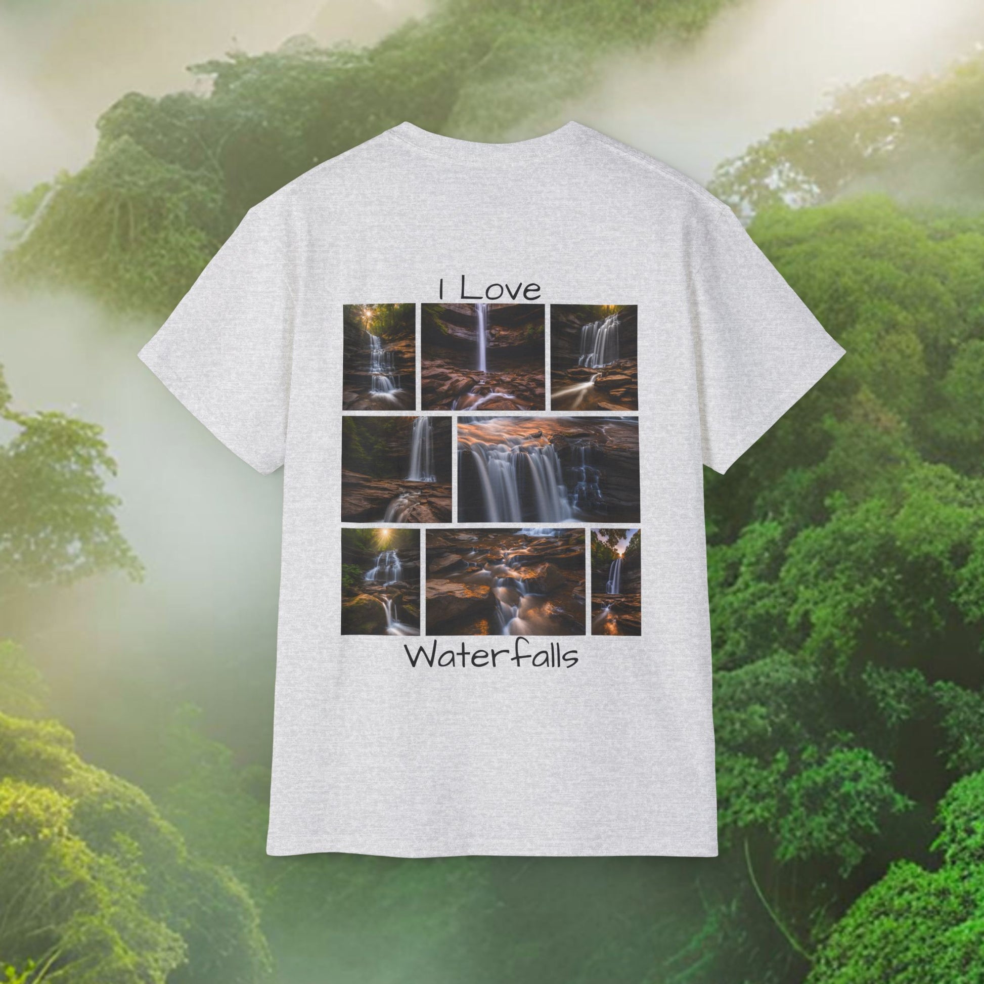 Heather Grey Waterfall T-shirt Paddle Frogs Outdoor Gear back