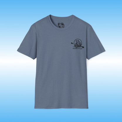 Heather Indigo blue Paddle Frogs t-shirt paddle boarding outdoor gear