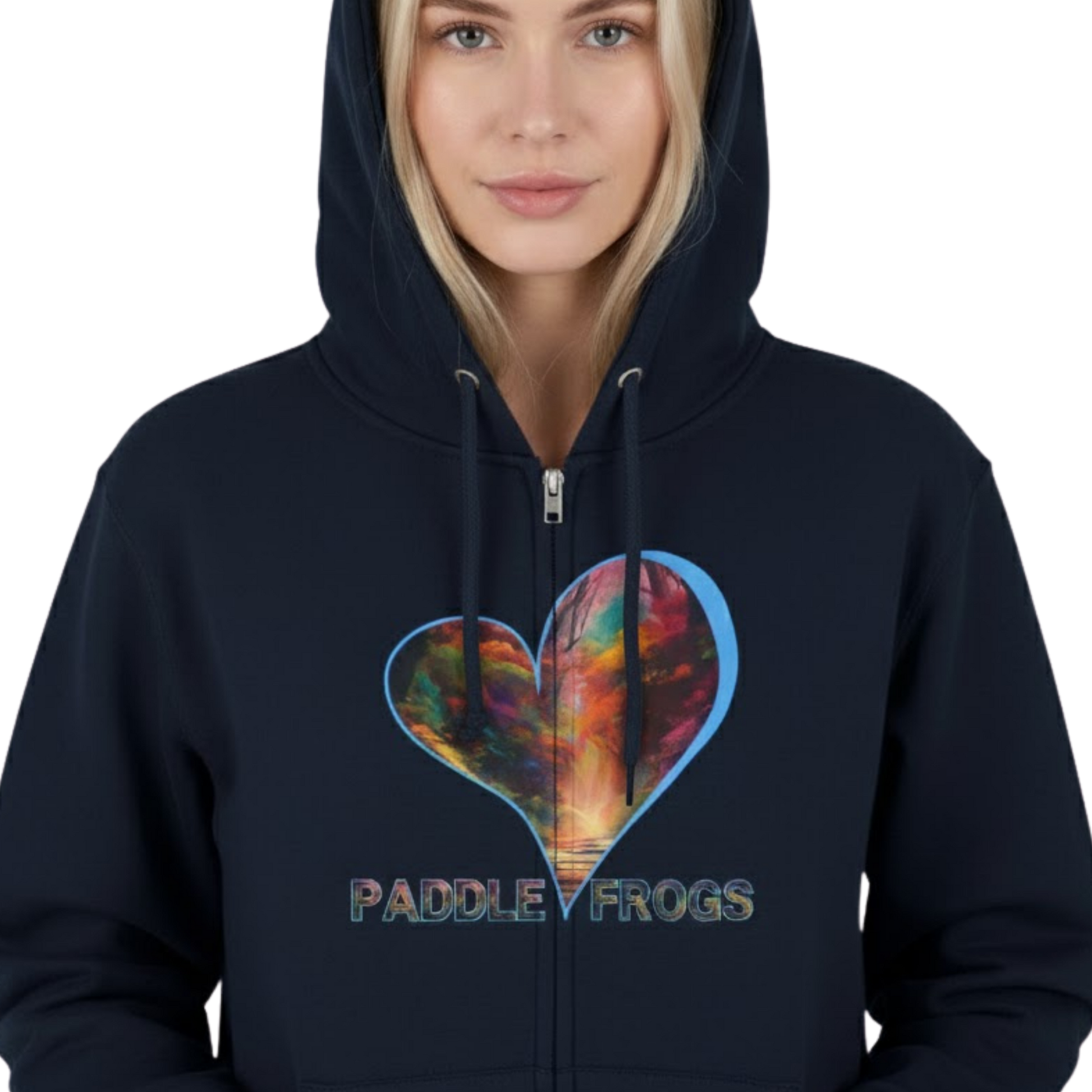 I Love Autumn Trail: Full-Zip Storyteller Hoodie on a transparent background