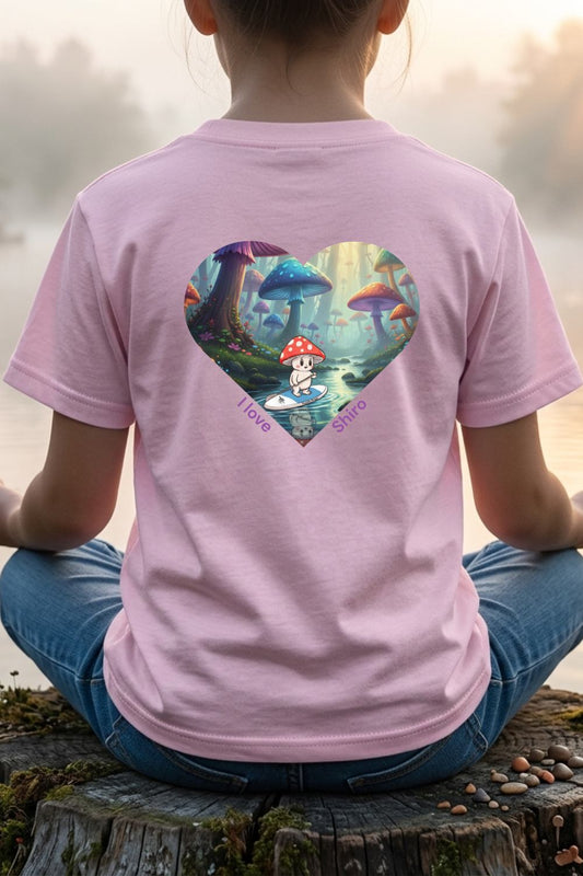 I love Shiro kids tee by Paddle Frogs in light pink