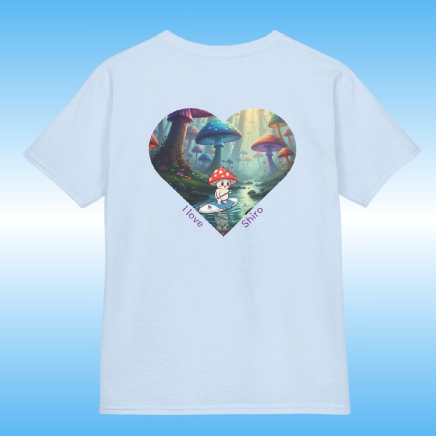 light blue I love Shiro T-Shirt by Paddle Frogs Kids