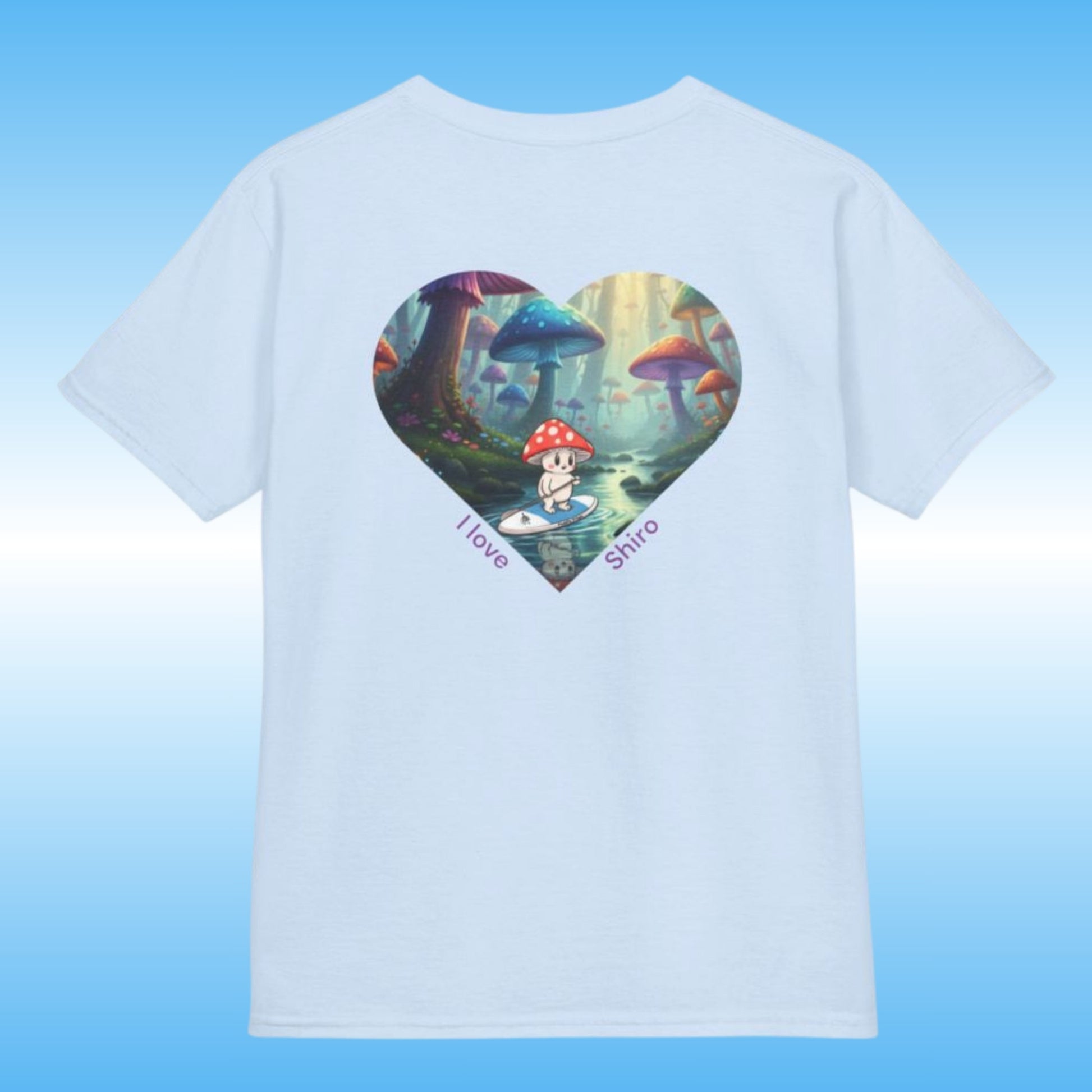 light blue I love Shiro T-Shirt by Paddle Frogs Kids