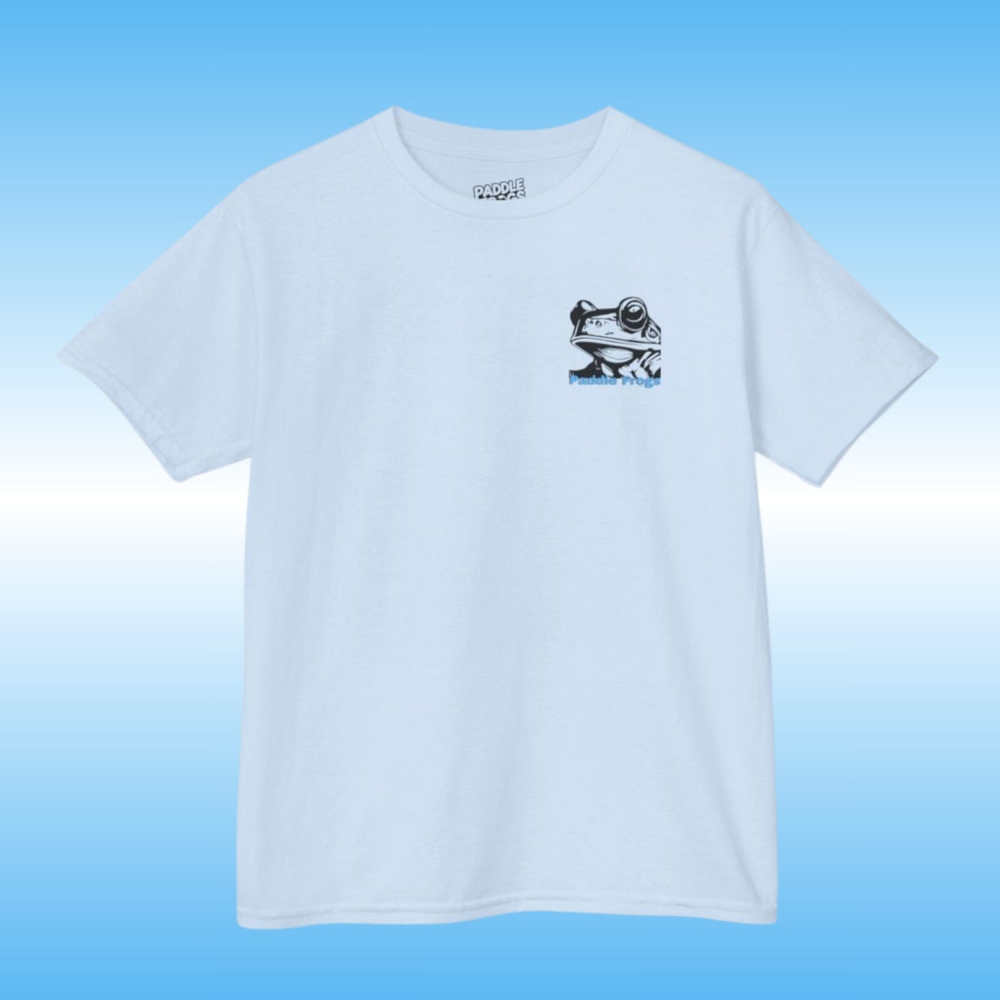 Frontside of I love Shiro Tee in light blue by Paddle Frogs Kids