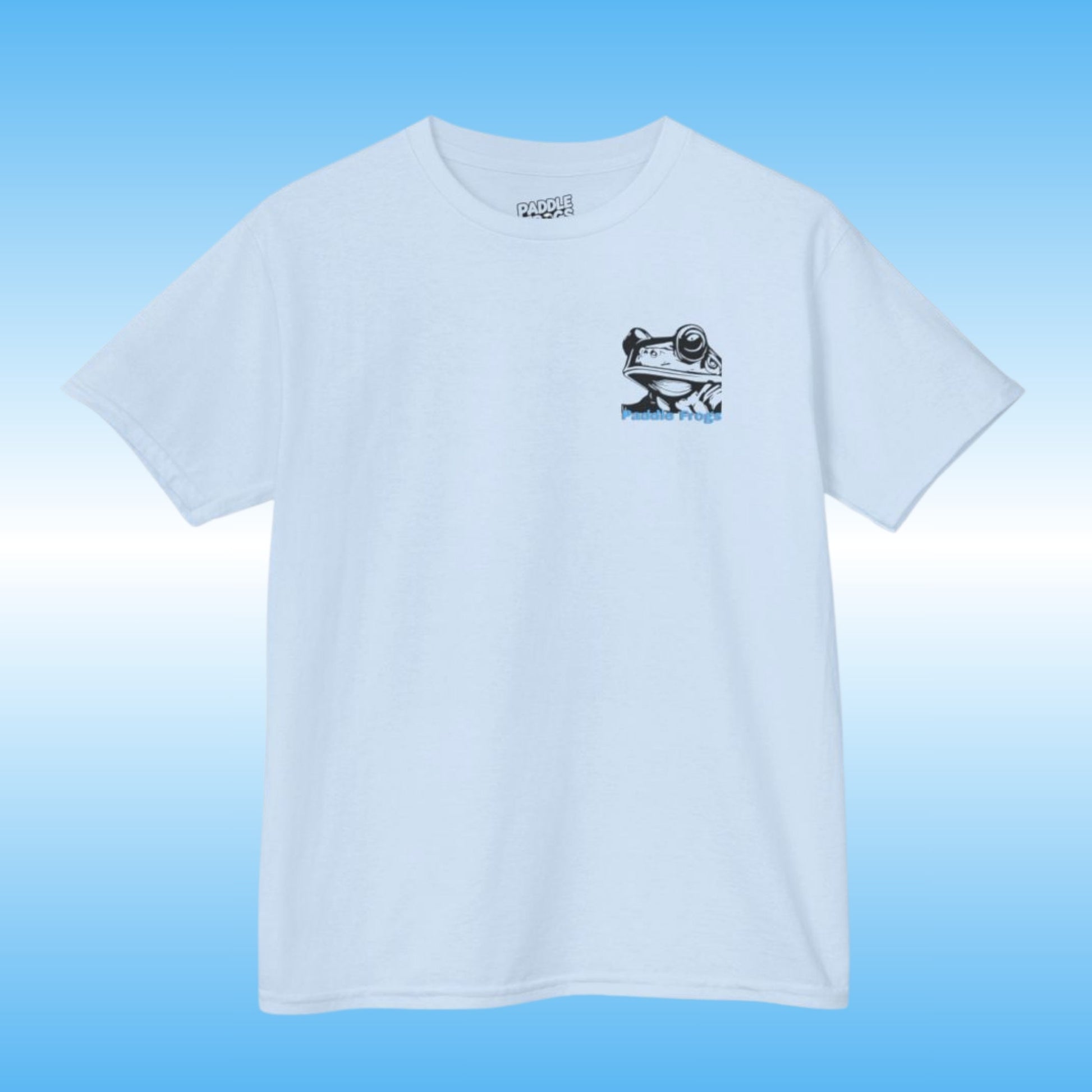 Frontside of I love Shiro Tee in light blue by Paddle Frogs Kids