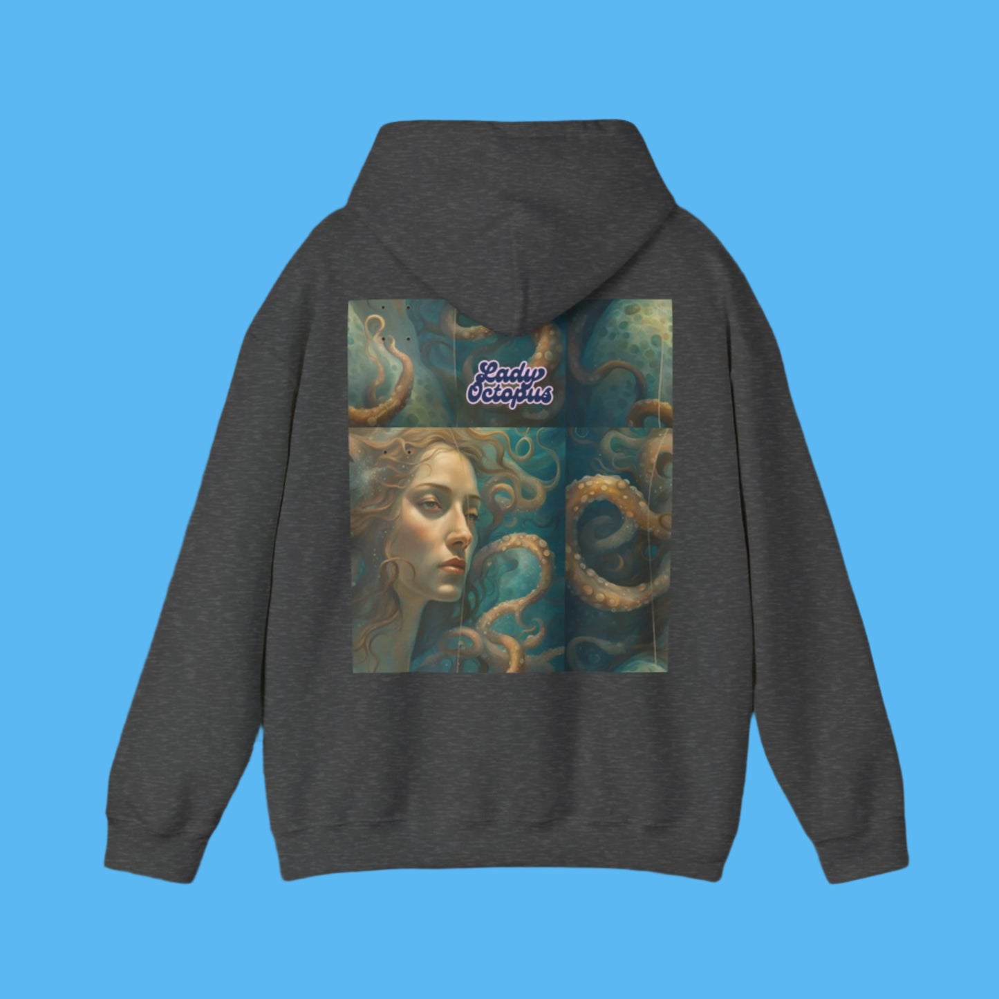 Lady Octopus - sweatshirt Hoodie Dark Army Heather Gray grey Paddle Frogs Hooded sweatshirt Official Skateboard coat