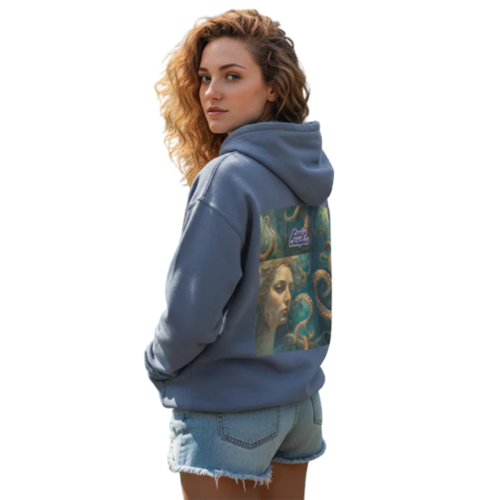 Lady Octopus | Hoodie Sweatshirt | Paddle Frogs on a transparent background