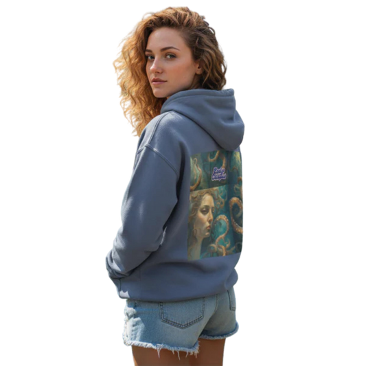 Lady Octopus | Hoodie Sweatshirt | Paddle Frogs on a transparent background