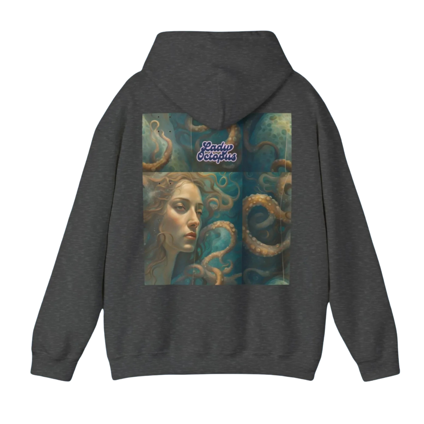 Lady Octopus | Hoodie Sweatshirt | dark heather -  Paddle Frogs