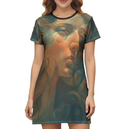 Lady Octopus | T-Shirt Dress | Paddle Frogs™ Outdoor Gear - transparent background